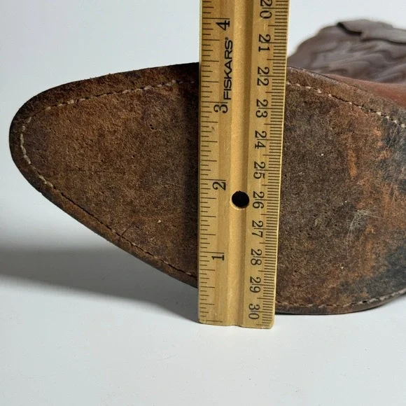 Lucchese 2000 VTG Womens Brown Leather Western Cowboy Boots 6 B USA Made - Picture 3 of 14